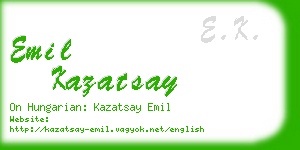 emil kazatsay business card